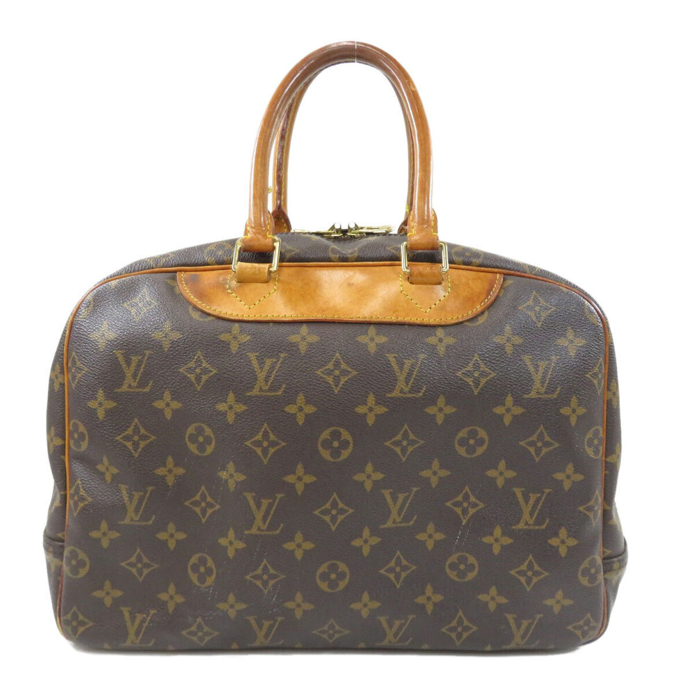 Louis Vuitton Canvas Handbag Deauville Monogram Brown